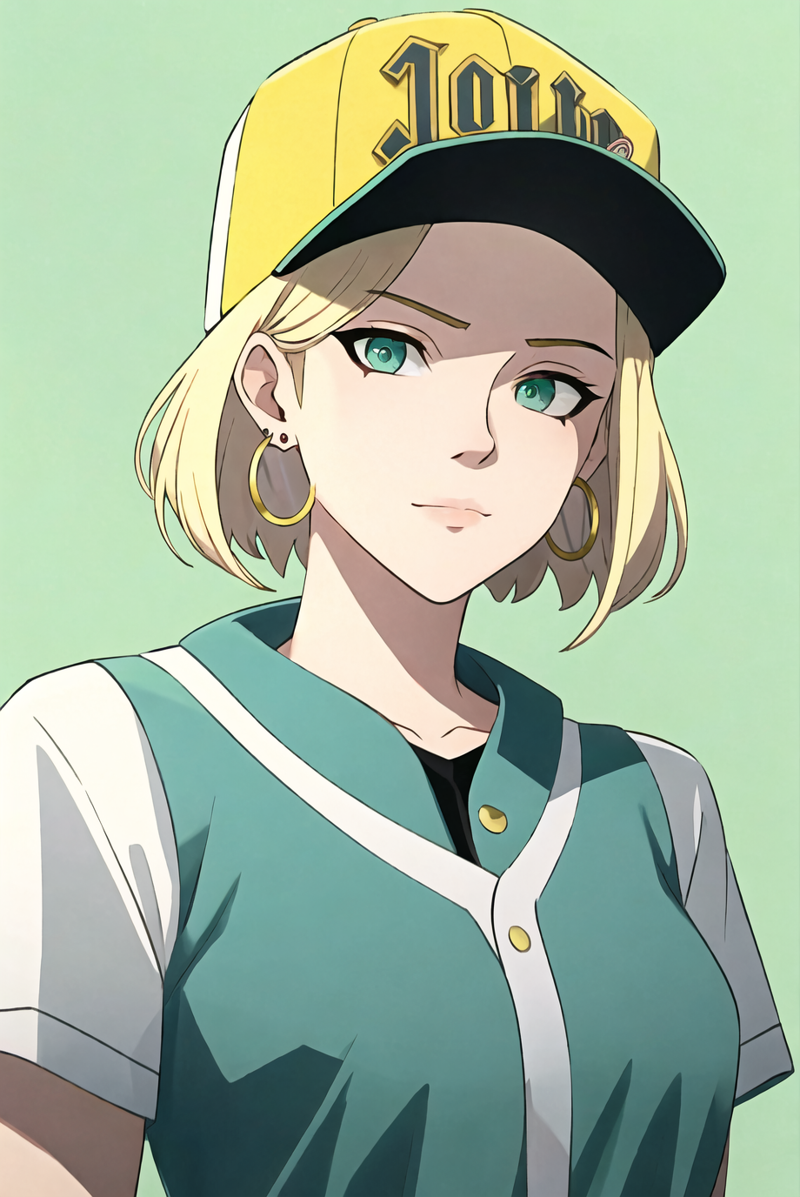 3978522387-3765686023-vox machina style,  masterpiece, best quality, 1girl, aqua eyes, baseball cap, blonde hair, closed mouth, earrings, green backgr.png